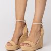 Patrizia Pepe Ali In Raffia Con Zeppa Sand Clearance