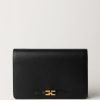 Elisabetta Franchi Borsa A Tracolla Effetto Micro Grana Nero New