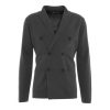 Gender Blazer Doppiopetto In Lana Grigio Clearance