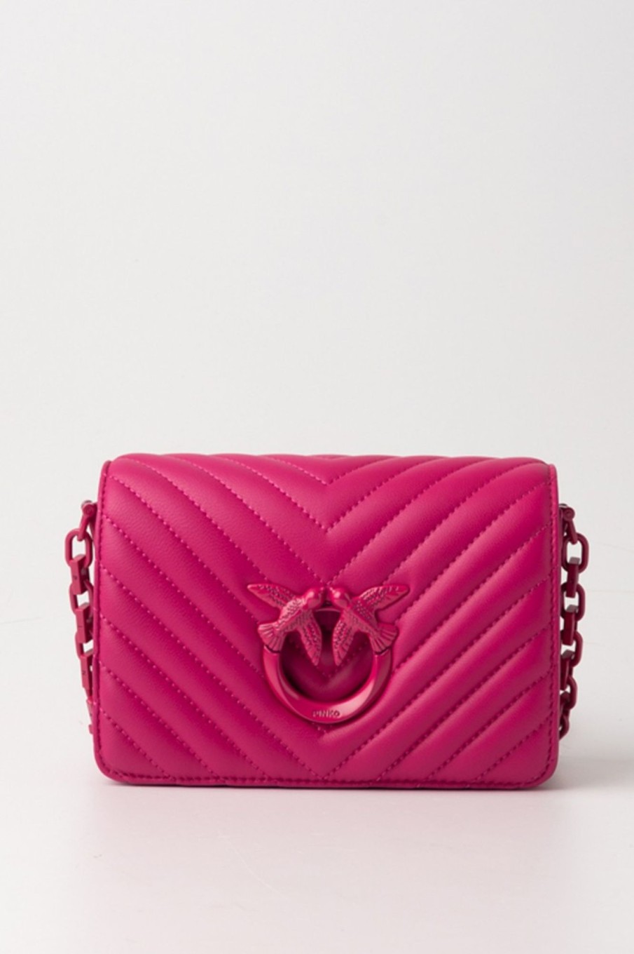 Pinko Mini Love Bag Click Trapuntata Chevron Pink Pinko-Block Color Wholesale