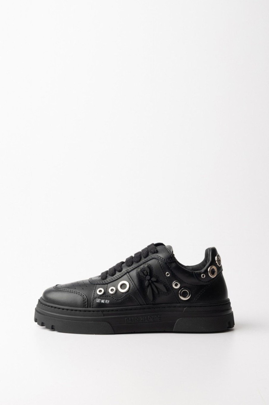 Patrizia Pepe Sneakers Con Inserti Eyelets Nero Clearance