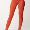 Elisabetta Franchi Leggings In Lycra Con Logo Corallo Clearance