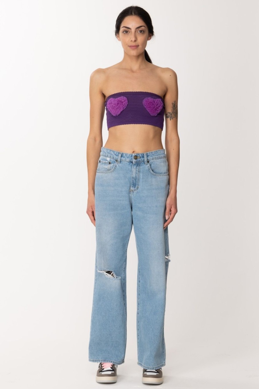 Aniye By Top Kara A Fascia Con Applicazioni In Tulle Purple Online