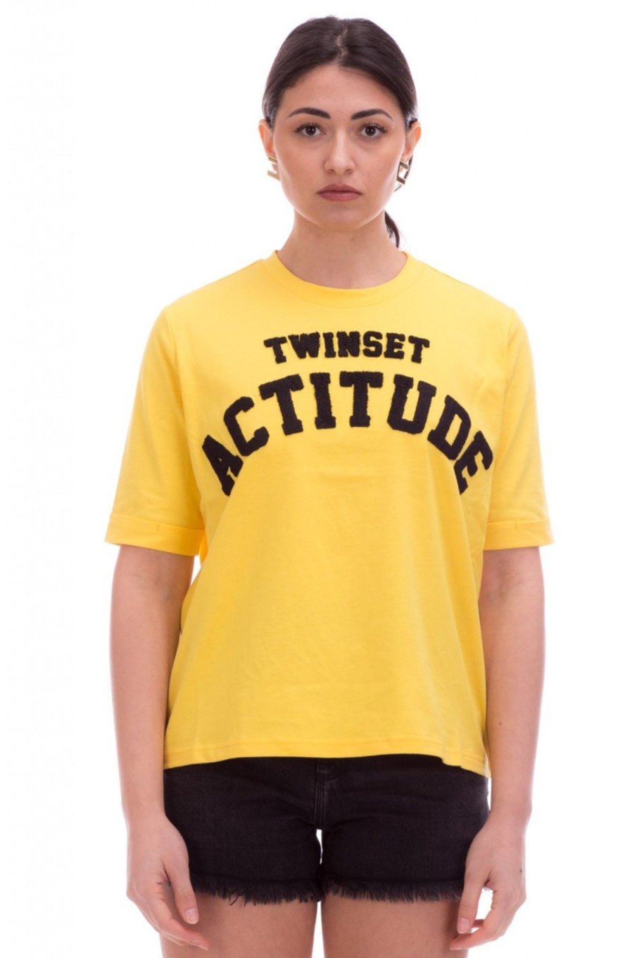 Twin-Set T-Shirt Twin-Set Actitude Basic Vivid Yellow Wholesale