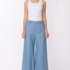 Pinko Pantaloni In Lyocell Wide Leg Lavaggio Bleach Chiaro Clearance