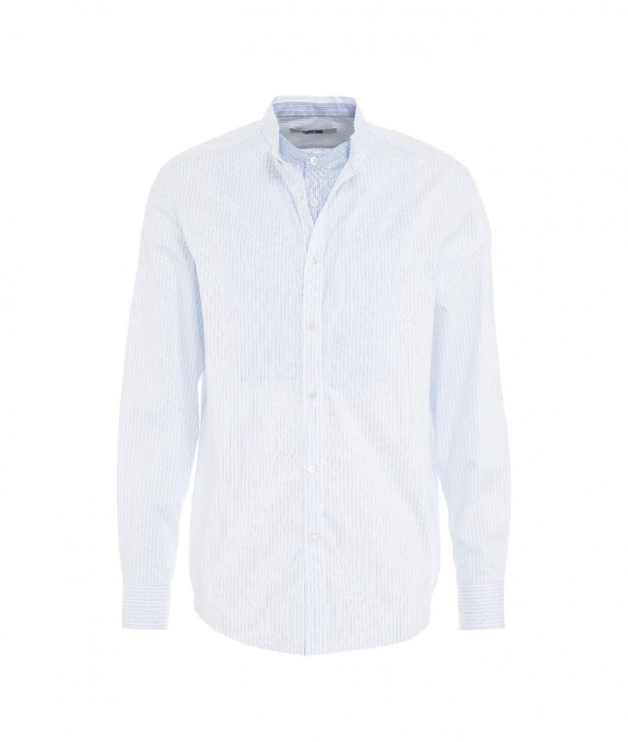 Grifoni Camicia A Righe Azzurro Online