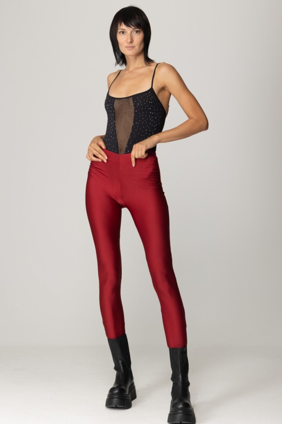 Aniye By Leggings Dian Red Rouge New