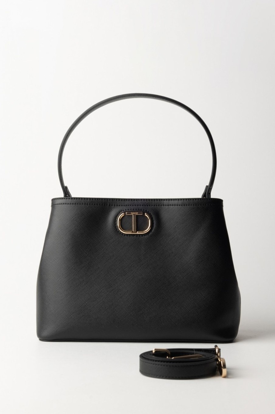 Twin-Set Borsa Tote Top Handle Con Logo Nero Online