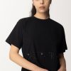 Elisabetta Franchi T-Shirt Con Logo E Charms Nero Online