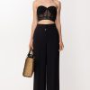 Elisabetta Franchi Top Bustier Con Top Jacquard Logo Nero Best