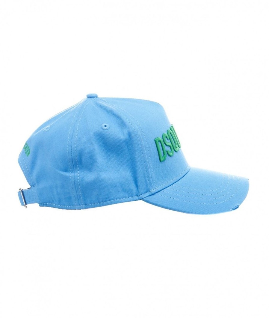 Dsquared2 Baseball Cap Con Ricamo Logo Azzurro Hot