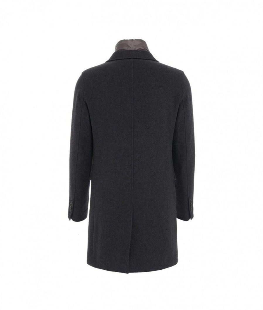 Herno Cappotto Con Imbottitura Grigio Scuro Wholesale