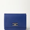 Elisabetta Franchi Borsa A Tracolla Con Logo Chiusura Girello Blue Indaco Online