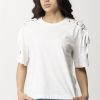 Pinko T-Shirt Con Lacci Laterali Bianco Brill Wholesale