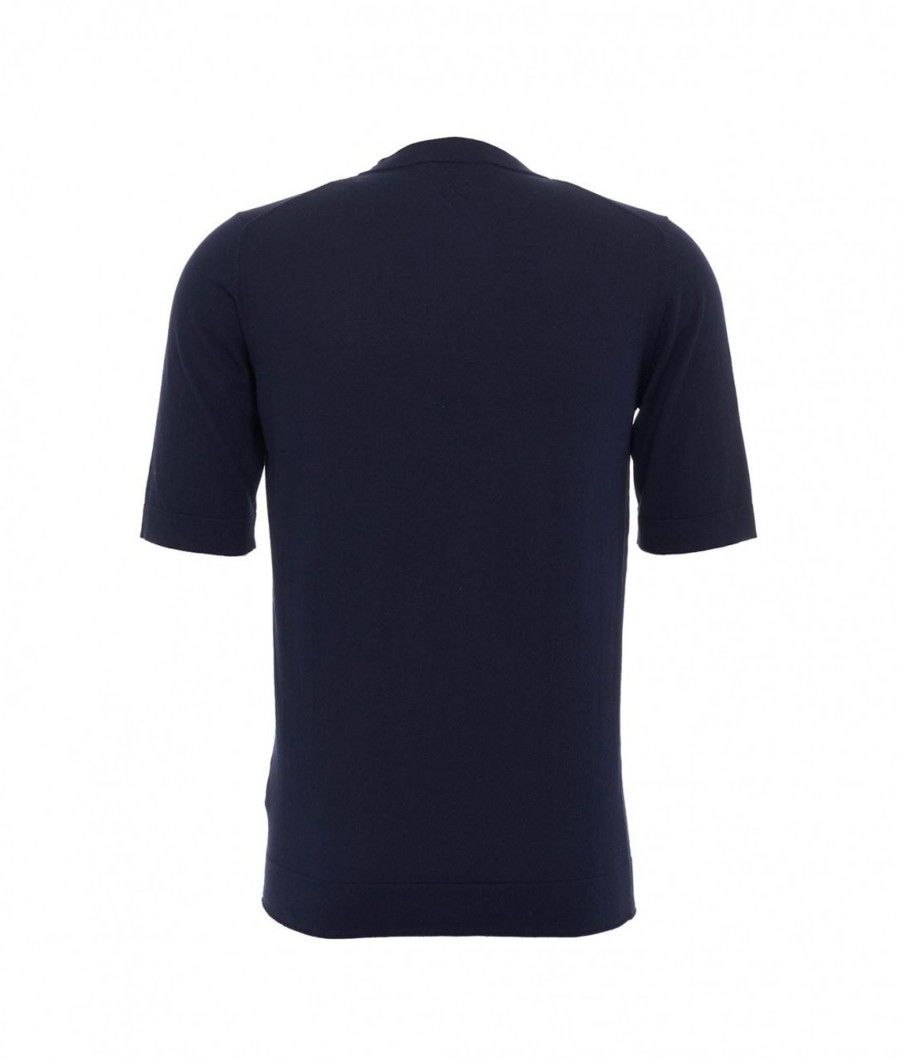 Ballantyne T-Shirt Con Scollatura A V Blu Scuro Hot