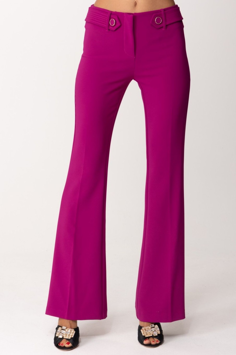 Simona Corsellini Pantaloni Con Accessorio In Vita Pink Tonic Hot