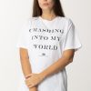 Elisabetta Franchi T-Shirt Over Con Stampa Gesso Clearance