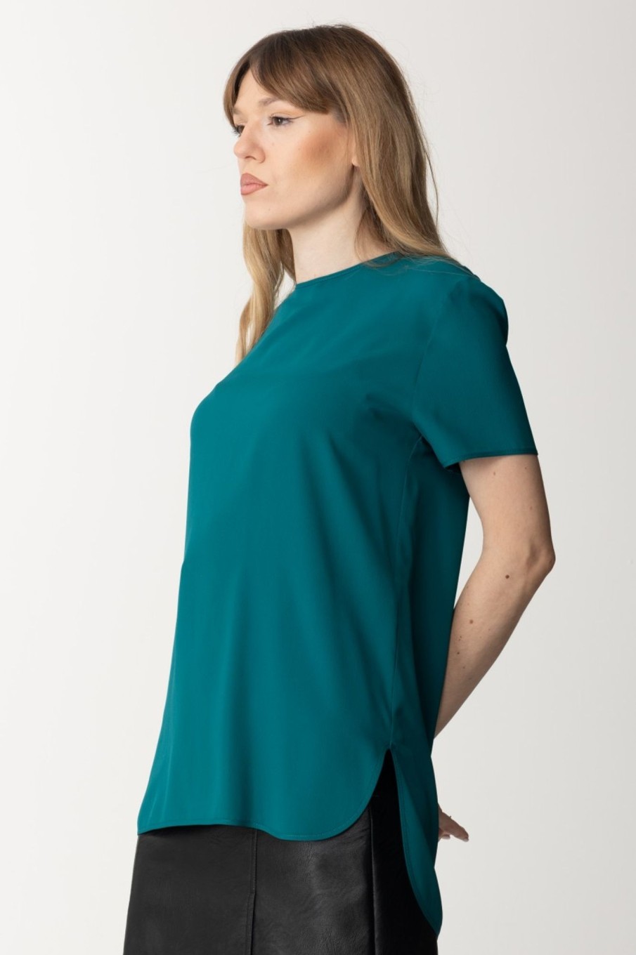 Simona Corsellini T-Shirt In Seta Raintree Best