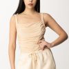 Patrizia Pepe Body Drappeggiato Con Bretelle Biscuit Beige Online