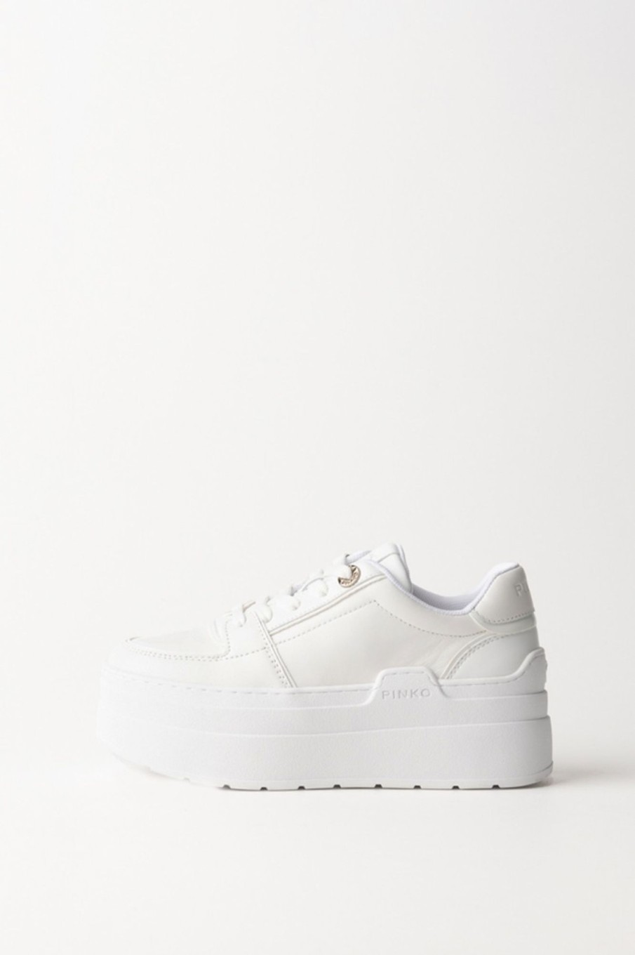 Pinko Sneakers Monocolore Con Platform Bianco Puro Wholesale