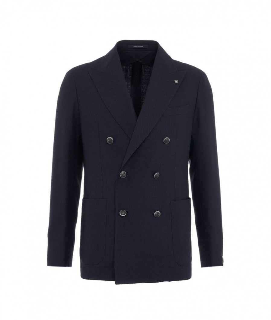 Tagliatore Blazer A Doppiopetto Blu Scuro New