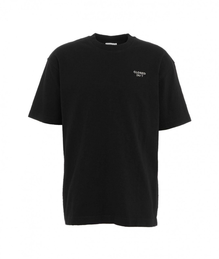 Closed T-Hirt Con Ricamo Del Logo Nero New