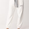 Gaelle Paris Pantaloni Con Ricamo Logo Offwhite New