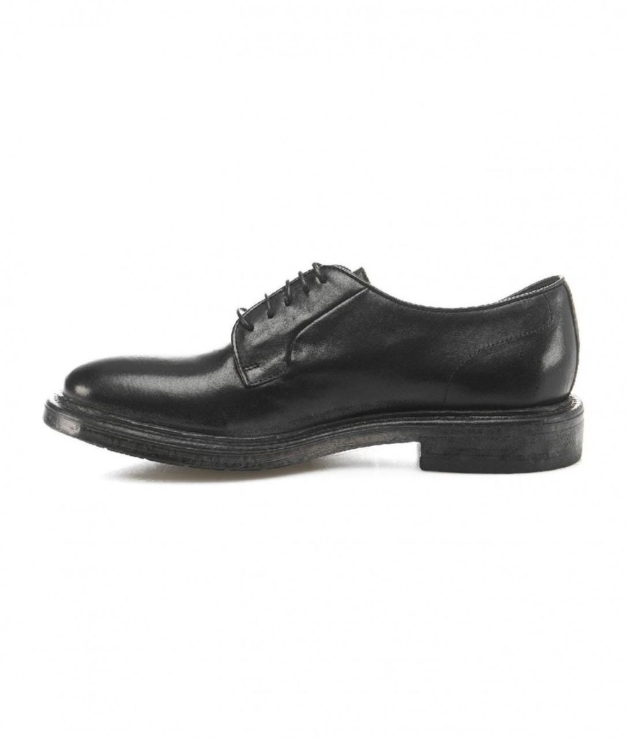 Moma Scarpe Stringate In Pelle Liscia Nero Best