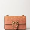 Pinko Love Mini Light In Rafia Fucsia/Arancione-Antique Gold Hot