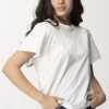 Pinko T-Shirt Con Frange Bianco-Biancaneve Online