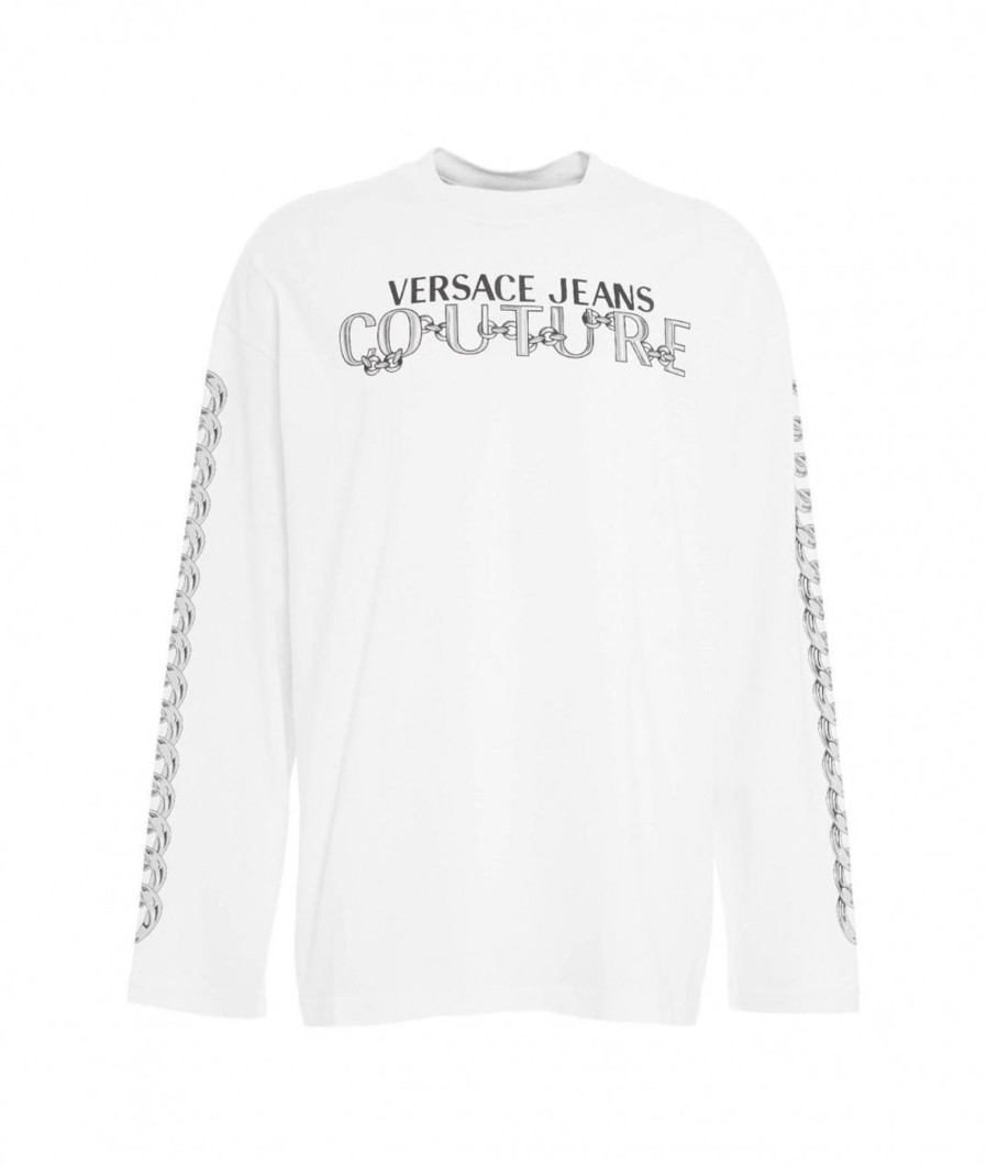 Versace Maglietta Logo Bianco Hot