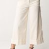 Alessia Santi Pantaloni Cropped Con Cintura Burro Online