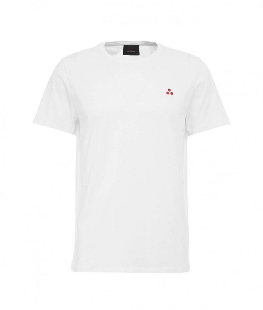 Peuterey T-Hirt Con Logo Bianco New