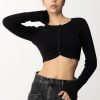 Patrizia Pepe Cardigan Cropped Nero Hot