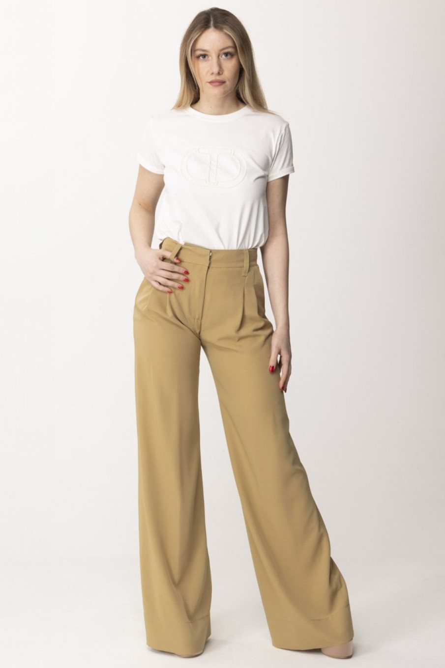 Aniye By Pantaloni Kelly Ampi Camel Best