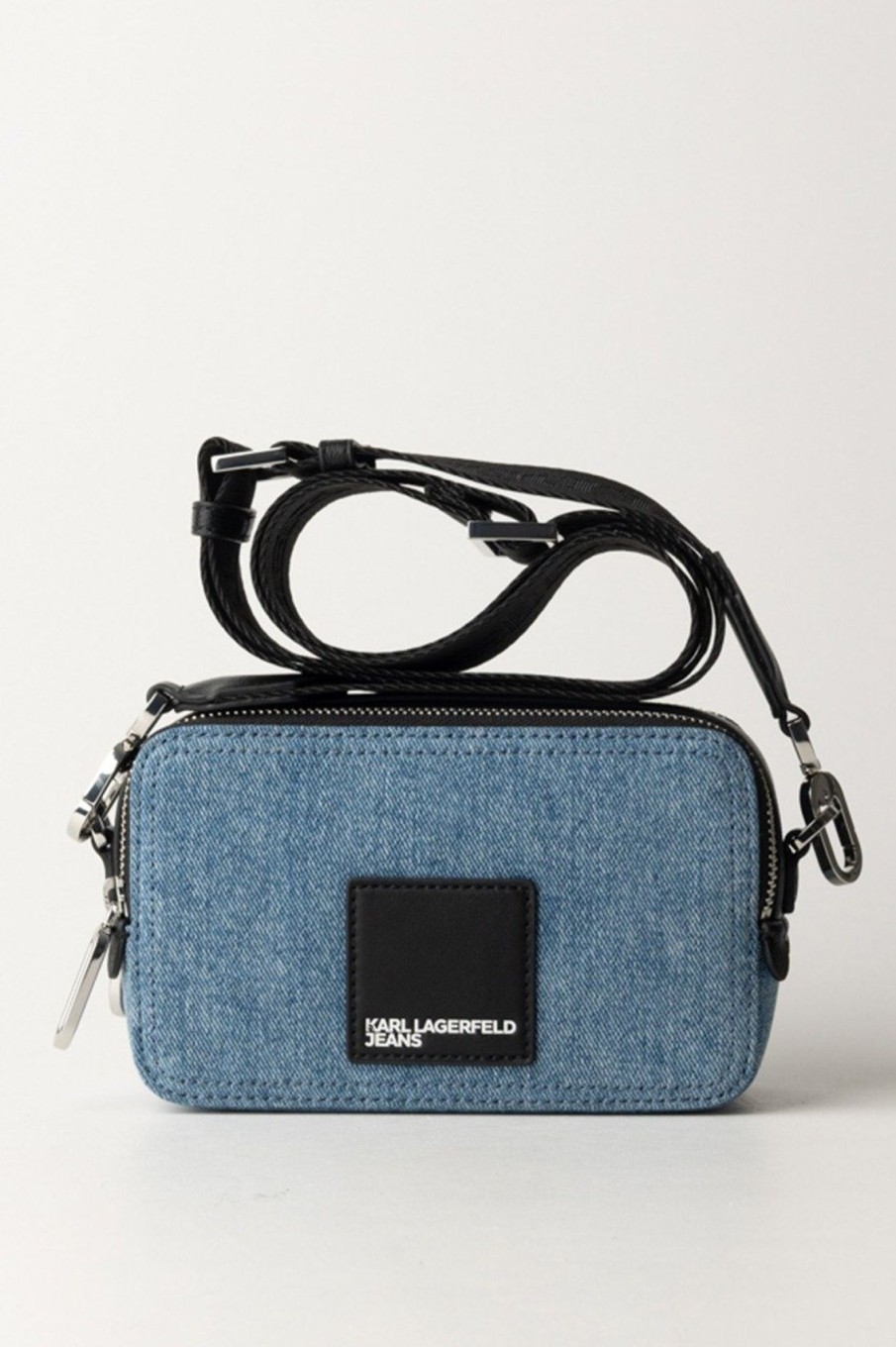 Karl Lagerfeld Camera Bag In Denim Bright Blue Marble Best