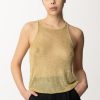 Patrizia Pepe Top In Maglia In Rete Gold Best