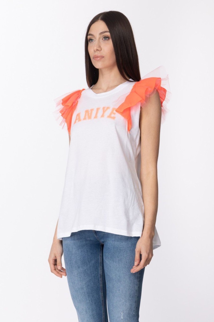 Aniye By Tshirt Wings Con Volant Coral Online