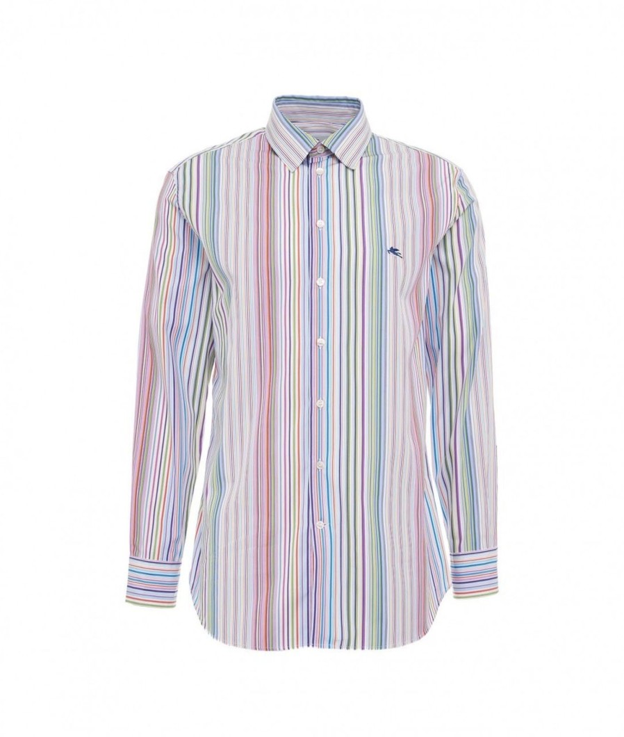 etro Camicia A Righe Multicolore Online