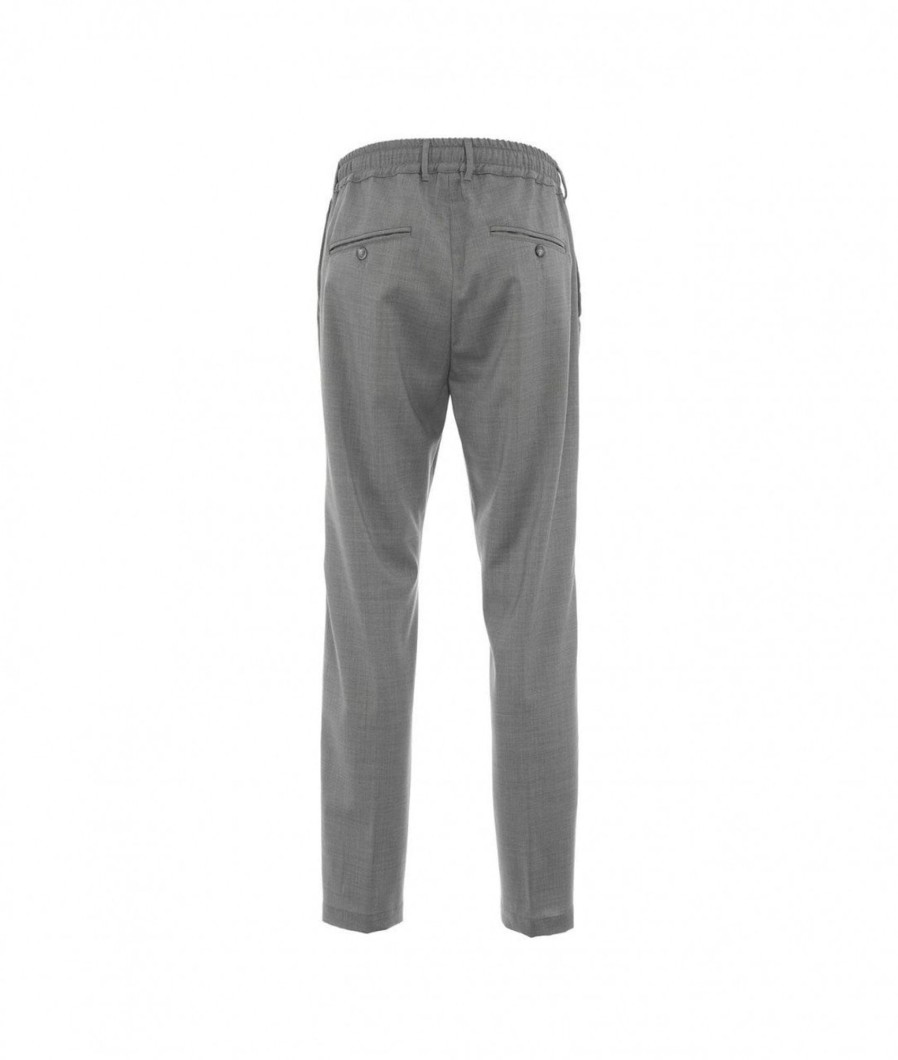 Cruna Joggers In Lana Vergine Grigio Wholesale