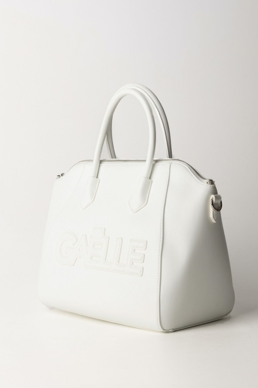 Gaelle Paris Borsa A Mano Con Logo Bianco Hot