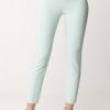 Elisabetta Franchi Pantaloni Dritti In Cr00Eape Stretch Acqua Online