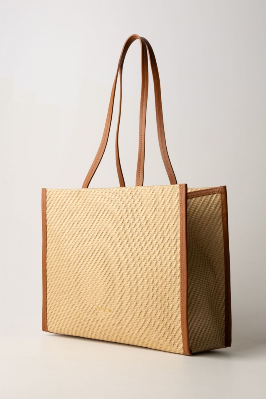 Patrizia Pepe Shopper Bag Intrecciata Natural/Cuoio Best