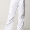 Patrizia Pepe Pantalone Cargo In Cotone Bianco Ottico Clearance