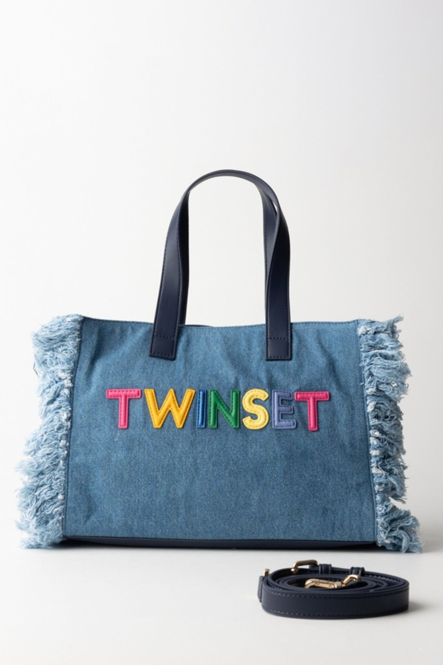 Twin-Set Tote Piccola In Denim Hot