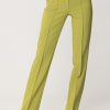 Elisabetta Franchi Pantaloni Con Cintura Logata Olive Oil Wholesale