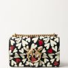 Pinko Borsa Love One Mini Hearts Nero/Bianco/Rosso-Antique Gold Wholesale