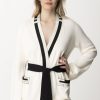 Elisabetta Franchi Cardigan Kimono Bicolor Burro Wholesale