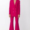 Gaelle Paris Pantalone A Zampa Con Ciondolo Logato Fucsia Online