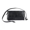 Karl Lagerfeld Tracolla Metallizzata Con Logo Black New